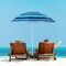 Patio Beach Umbrella with Cup Holder Table and Sandbag